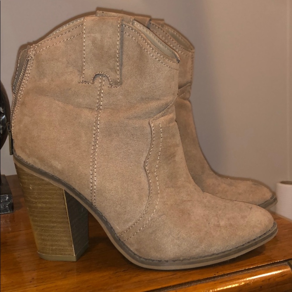 Tan booties